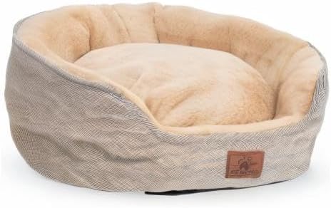 WINDRACING Cat Beds for Indoor Cats,Kitten Bed,Dog Bed for Extra Small Dogs Breeds,Puppy Kennel Bed, Comfy Durable Pet Sleeping Bed, Washable Roun Cat Bed & Non-Slip Bottom, Size 19"L x 16"W x 6.5"Th