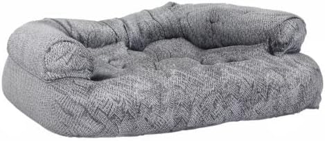 Snoozer Pet Products Luxury Overstuffed Microsuede Pet Sofa, Show Dog Collection, Large, Palmer Indigo