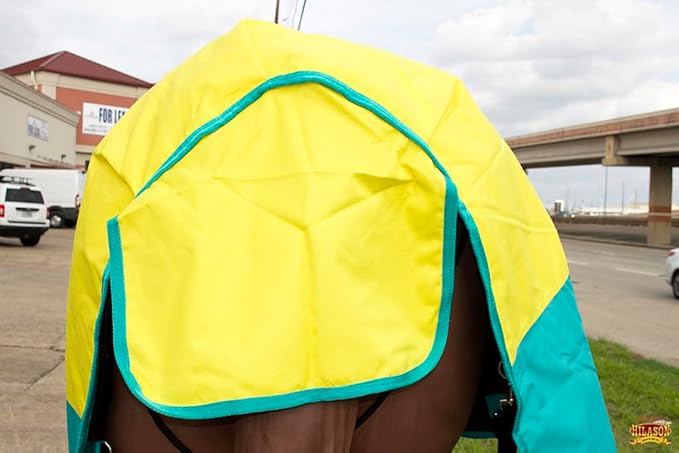 84" Hilason 1200D Winter Waterproof Turnout Horse Blanket Belly Wrap Yellow