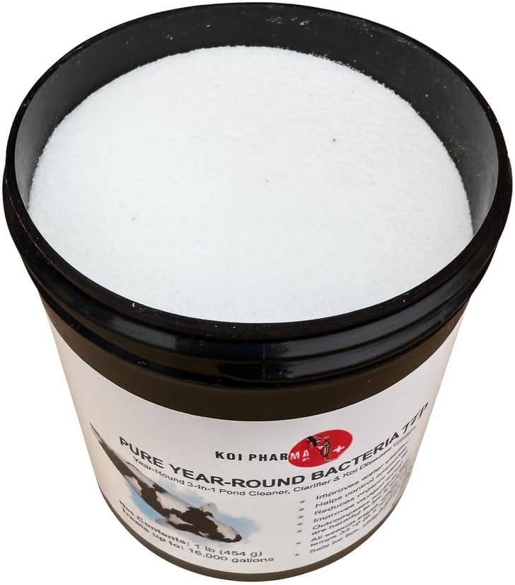 Koi Pharma® Pure Year-Round Bacteria Pro – All-Season Beneficial Pond Bacteria for Clear Water, Sludge Control & Healthy Koi and Goldfish (2 Pound)
