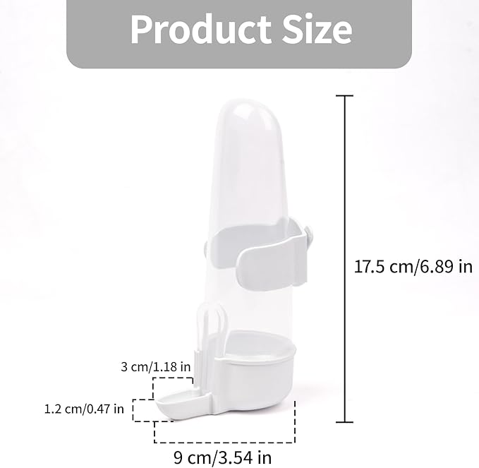 Bird Feeder Automatic Bird Water Dispenser for Cage No Mess Parrot Feeder Automatic, PP Material, 200ml/6.8fl oz (1PC)