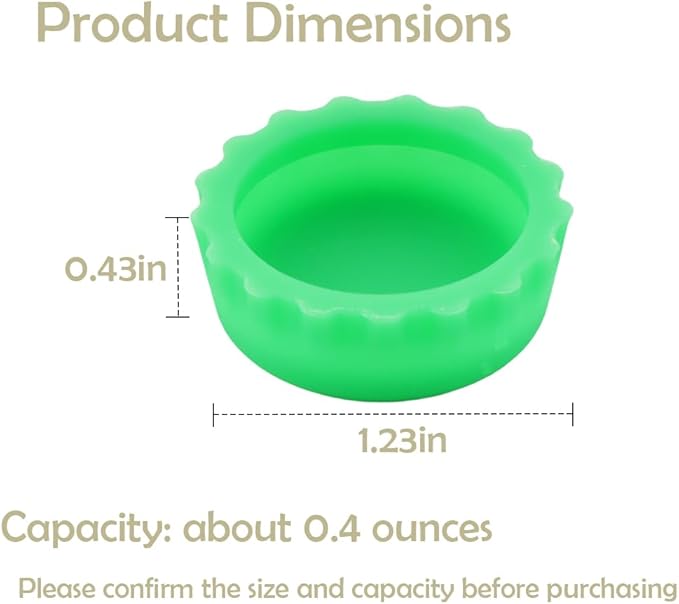 6 Pack Crested Gecko Small Food Dish Reptile Water Bowl Silicone Shallow Feeder for Small Reptile Lizard Gecko Frog Snake Turtle Hermit Crab (Small: 0.98" D, 0.43" H)