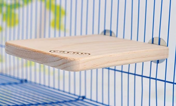 Litewoo Bird Wood Perch Platform Stand Shelf for Birds Budgie Parakeet Cockatiel Conure Cockatoo(Medium)