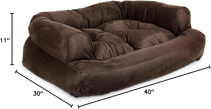 Snoozer Overstuffed Luxury Pet Sofa, Large, Hot Fudge