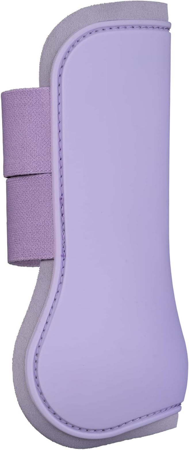 HORZE Adepto Open Front Tendon Boots | Durable Shell with Neoprene Lining - Languid Lavender Purple - Pony