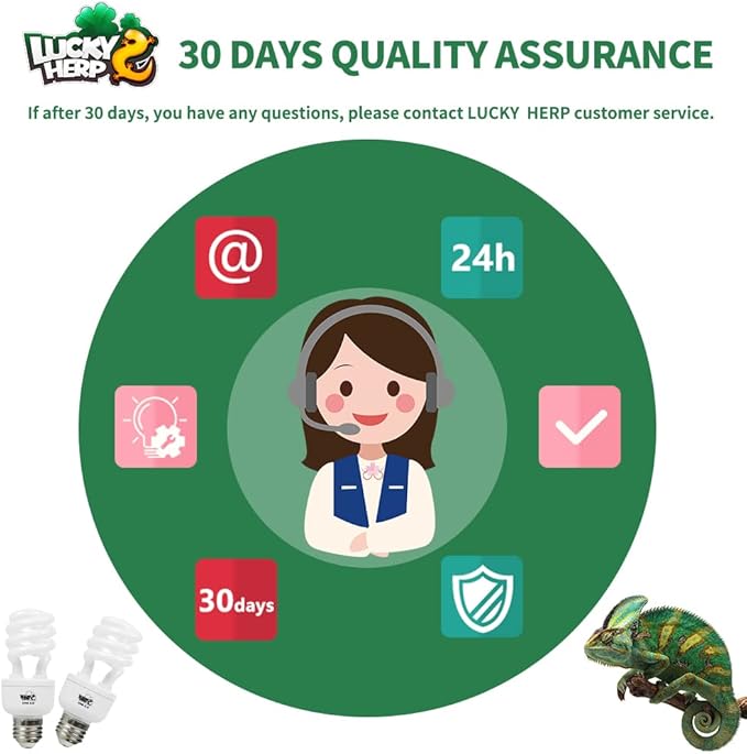 LUCKY HERP Reptile UVA UVB Light 5.0 13W Compact Fluorescent Tropical Terrarium Lamp