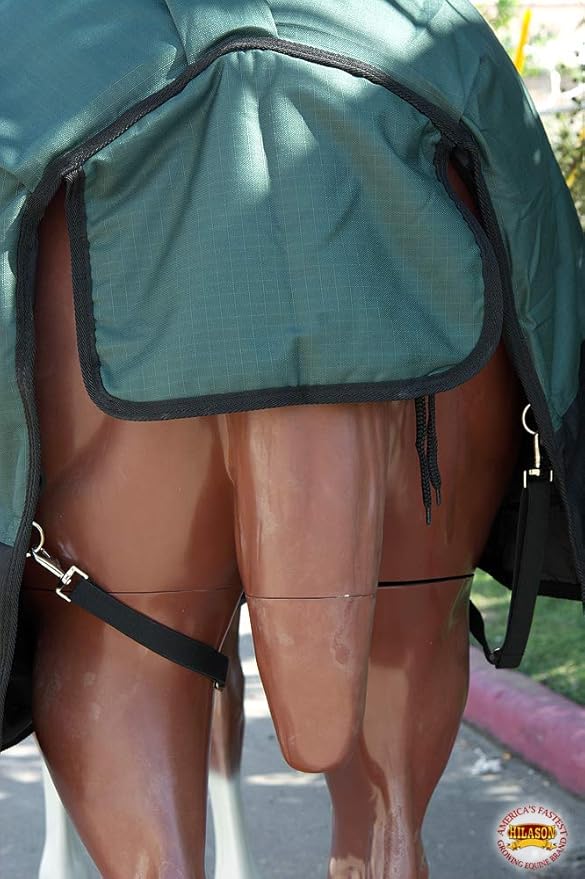 HILASON 1200D Winter Waterproof Poly Horse Blanket Belly Wrap | Turnout Blankets for Horses