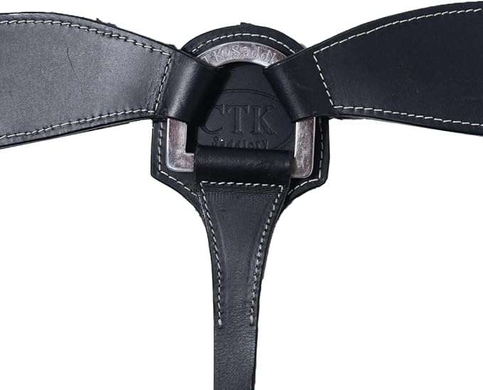 Western Horse Breast Collar - Hand-Tooled Leather Tack for Barrel Racing, Roping & Trail Riding - Durable Adjustable Fit - Rodeo & Show-Quality Equestrian Gear