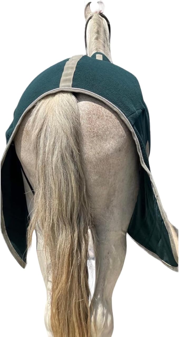 Majestic Ally Anti Pill Fleece Horse Blanket/Sheet with Silver Braided Rope (Hunter Green, 80)