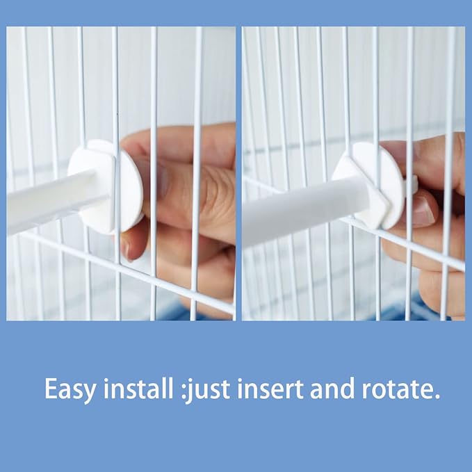 8 Canary Finch Budgie Bird Cage Universal Plastic Stand Perches Holders(5.7 Inches)