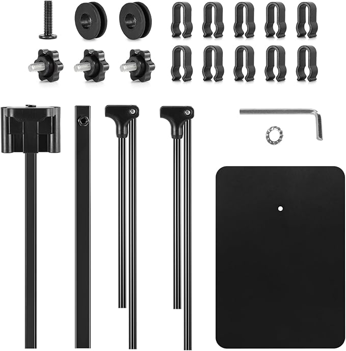 Oiibo Reptile Dual Lamp Stand, Floor Light Holder with Adjustable Heigh Bracket Metal Support for Reptile & Amphibian Terrarium Tank Vivarium Cage