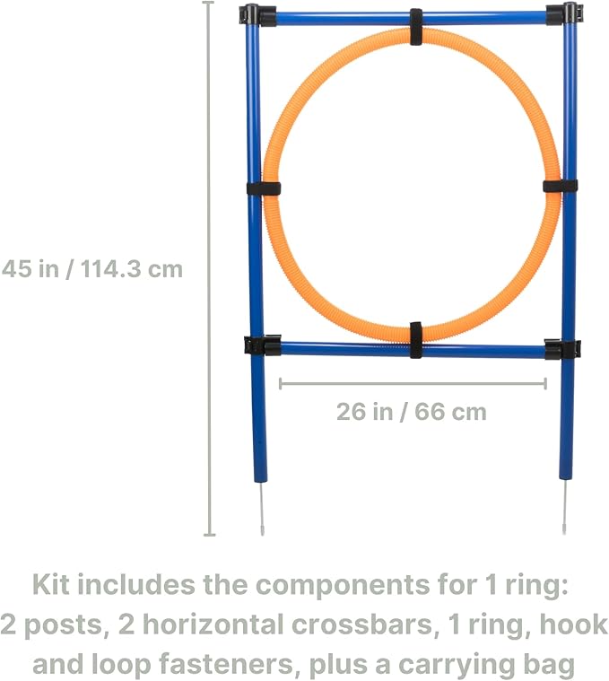 TRIXIE Dog Agility Ring, Portable Dog Hoop, Obstacle Course Equipment, Obedience Training