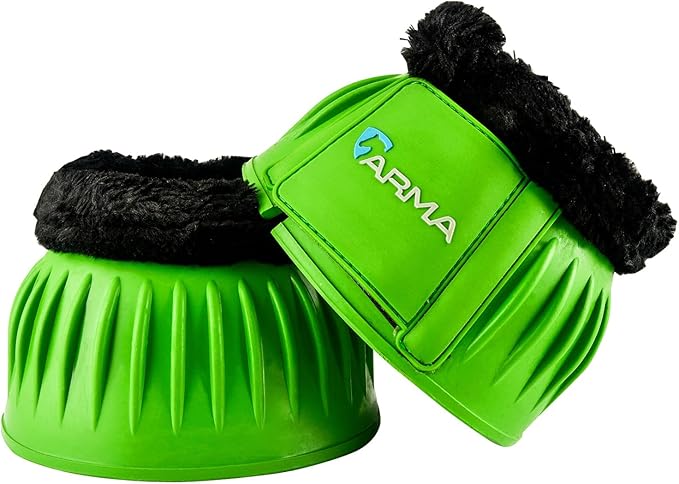 Shires ARMA Fleece Trim Bell Boot (Bright Green, X-Full)
