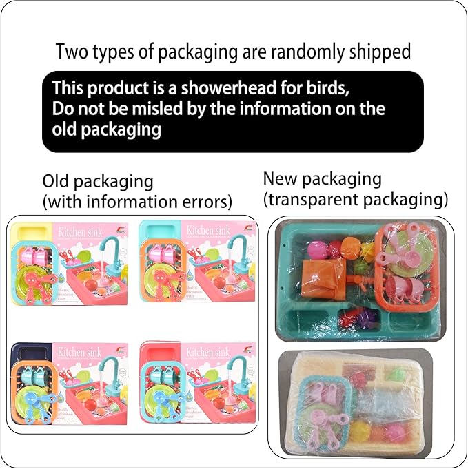 kathson Parrot Bathtub,Automatic Bird Shower Box,Multifunctional Parakeet Bathtub with Faucet,Bird Bathing Tub Pool Toy for Small Medium Birds Cockatiel Lovebird Budgie(Red-Orange)