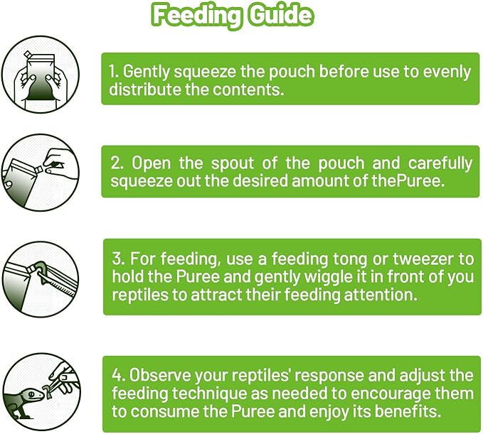 Crested Gecko Food Insect Puree, Fruit Mix Banana, Reptile Food Made with Fresh Insects 2.82oz