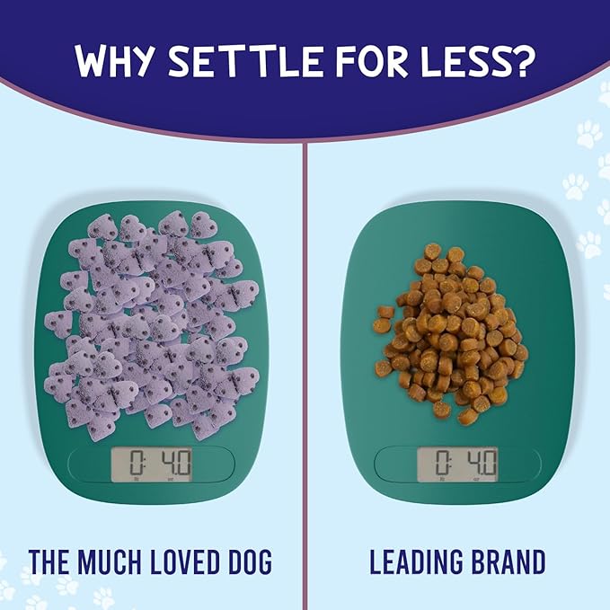 The Much-Loved Dog!™ Blueberry Dog Treat Refill – Natural Biscuits for Large & Small Dogs – Healthy Puppy Treats for All Breeds, Made in USA, Soft Training Snacks (1 Pack, Blueberry)