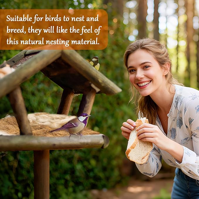 Sukh Bird Nesting Material - Bird Nests Bedding Hummingbird Nesting Material Mixing Canary Nesting Material Finch Nesting Material Parakeet Nesting Materials for Cage,Gardens,Tree Trunks (2)