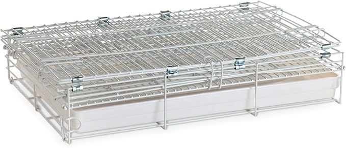 Large 23.5"x16.5"x20"H Travel Vet Bird Parrot Easy Foldable Metal Cage Carrier with Stainless Bowls and Wooden Stand Perch Prevent Beaks Out