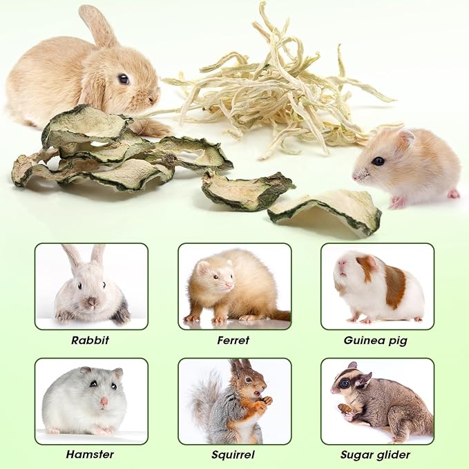Abizoo Rabbits Chew Treats Natural Papaya Chew Toys for Bunny – Healthy, Tasty Snack for Guinea Pig Rabbit Chinchilla, Supports Digestion and Dental Care