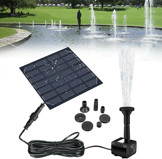 Hovico Solar Fountain - Panel Water Pump for Bird Bath Solar Panel Kit Outdoor Fountain for Outdoor Small Pond, Patio Garden and Fish Tank