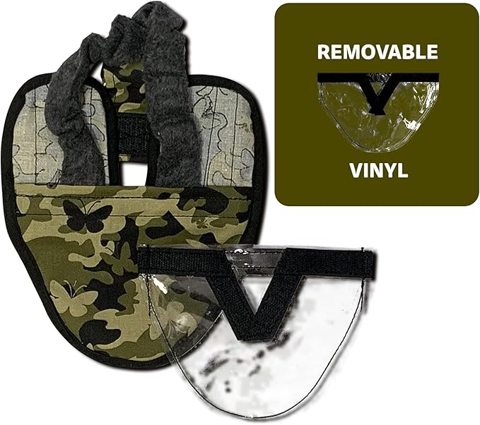 Hen Holster Wrap-Around Bird Diaper & Harness for Larger Pigeons, Small Breed - with Removable Liner, Adjustable Fit for Outdoor Adventures & Indoor Use, Easy to wear - Butterfly Camo, XS