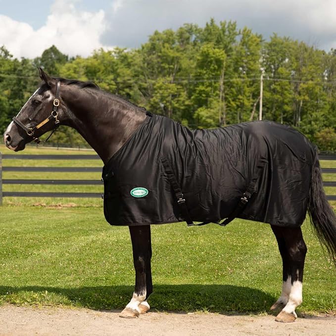 Country Pride Solid Color Cotton Poly Summer Stable Sheet (80, Black)