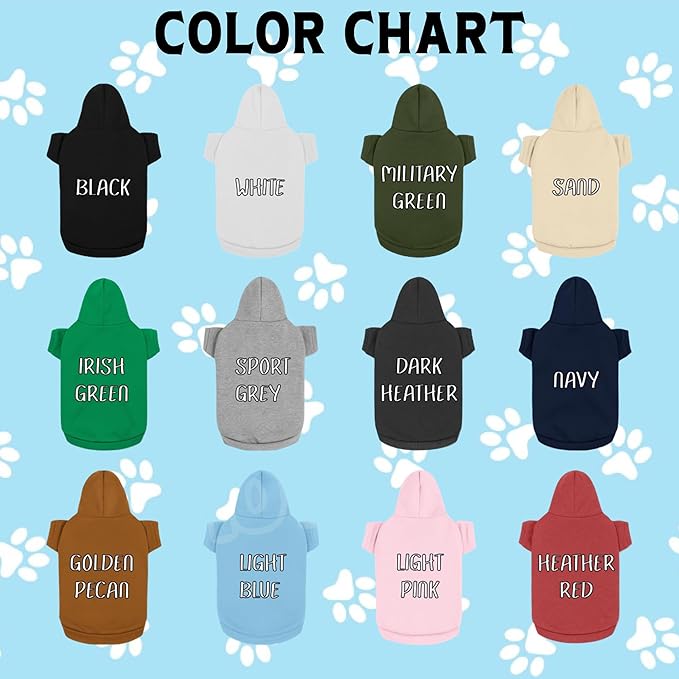 Personalized Name Dog Hoodie, Embroidered Puppy Sweater with Name/Text, Custom Pet Clothes Warm Winter Outfit for Dogs, Bright Puppy Sweatshirt, Pet Birthday Outfit, Gift for Dog Lovers