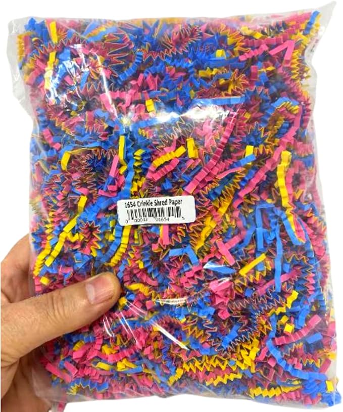 Bonka Bird Toys 1654 Crinkle Shred Paper Foraging Foot Stuff Multicolored Parrot Budgie Finch