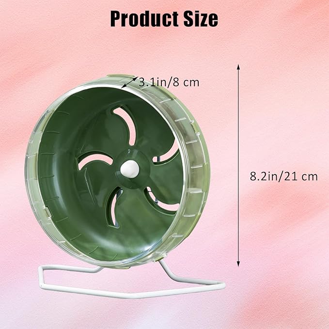 Hamster Wheel Silent, 8.3 Inch Large Gerbil Hedgehog Wheel, Adjustable Stand Quiet Spinner Syrian Hamster Running Wheels for Chinchilla Dwarf Pet Small Animals Cage Exercise, Blue