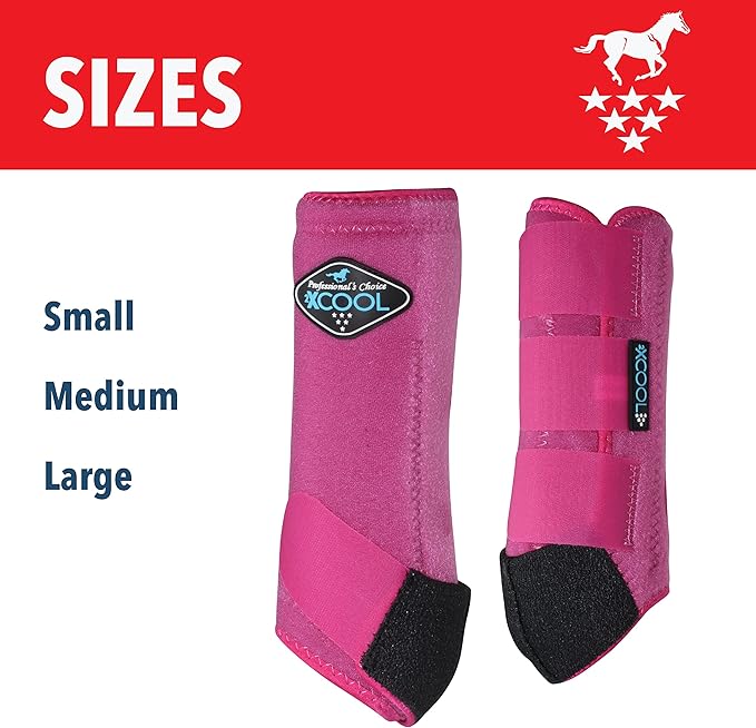 Professional's Choice 2XCOOL Sports Medicine Horse Boots | Protective & Breathable Design for Ultimate Comfort, Durability & Cooling in Active Horses | 2 Pack