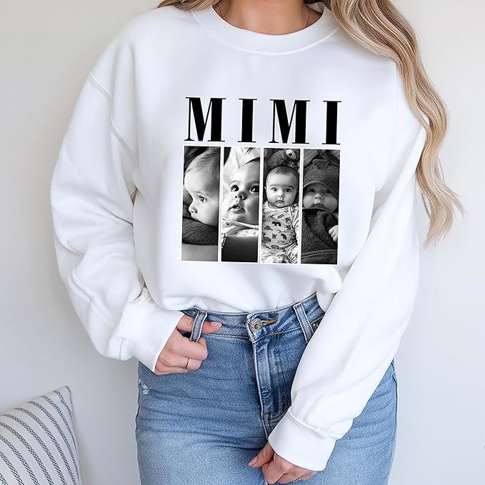 Nazenti Custom Photo Shirt, Personalized Tshirt for Mom, Dad, Grandma, Pet Lovers Gifts, Mama Gift for Women, Christmas Shirt
