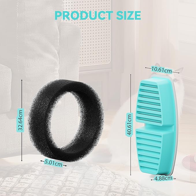 Cat Water Fountain Filters : BEMOONY Pet Water Fountain Replacement Filter - 24 Packs of Cat Fountain Filters (12 Carbon Filters + 12 Sponges) - Multiple Filtration Please Replace it Every 2-3 Weeks