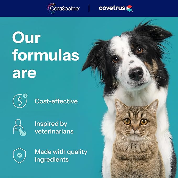 CeraSoothe CHX+KET Antiseptic Wipes Formulated for Dogs, Cats, & Horses โ Chlorhexidine & Ketoconazole Medicated Pet Wipes โ Antibacterial & Antifungal Skin Care for Pets โ 30 Count