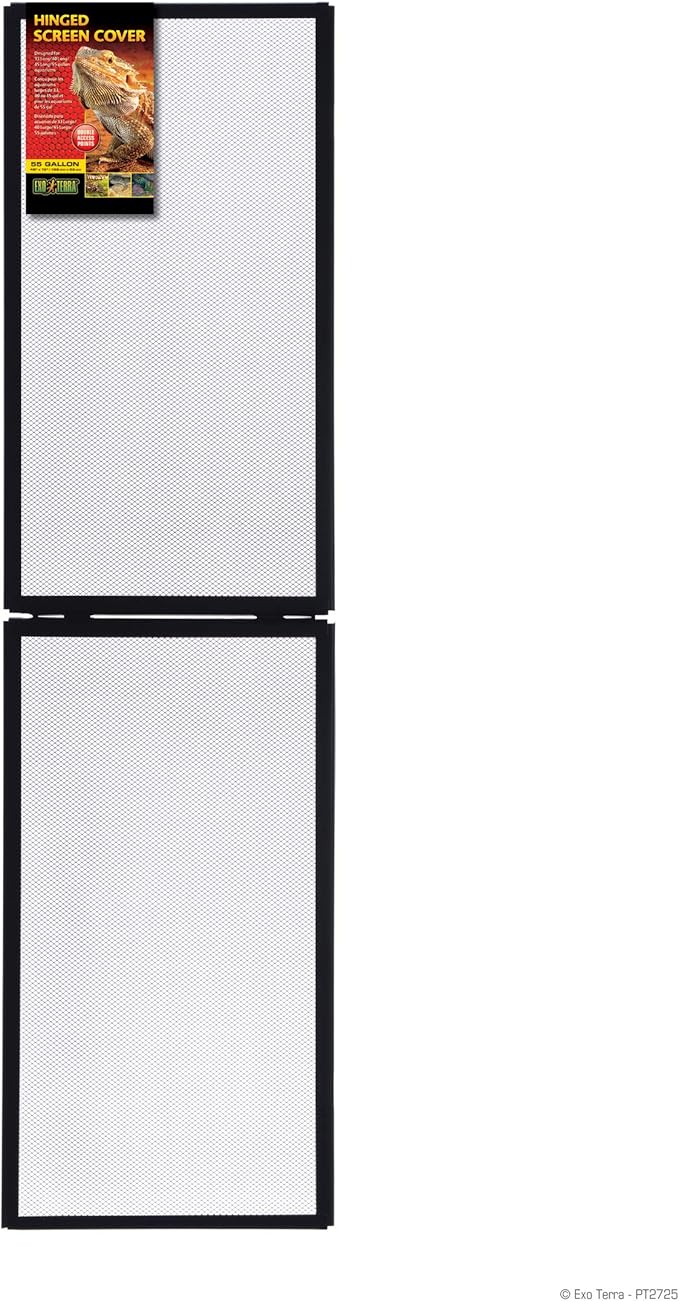 Exo Terra Screen Cover for Hinged Door, 55-Gallon, Small