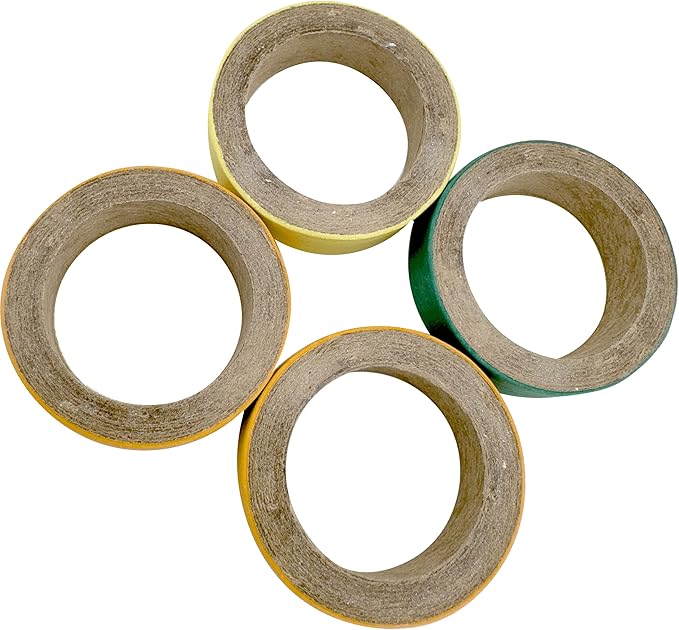 by M&M 8017 Pk18 1.75 Inch Skinny Donuts - Compressed Cardboard Shreddable Classic Bird Foot Toys, Bright Colors, Lots of Layers, Add to Toys, Easy to Play with for Birds