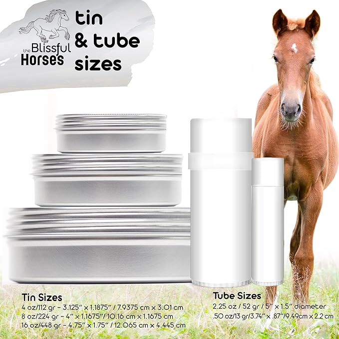 The Blissful Horses Hoof Butter All Natural Support for Your Horse's Hooves, 16-Ounce
