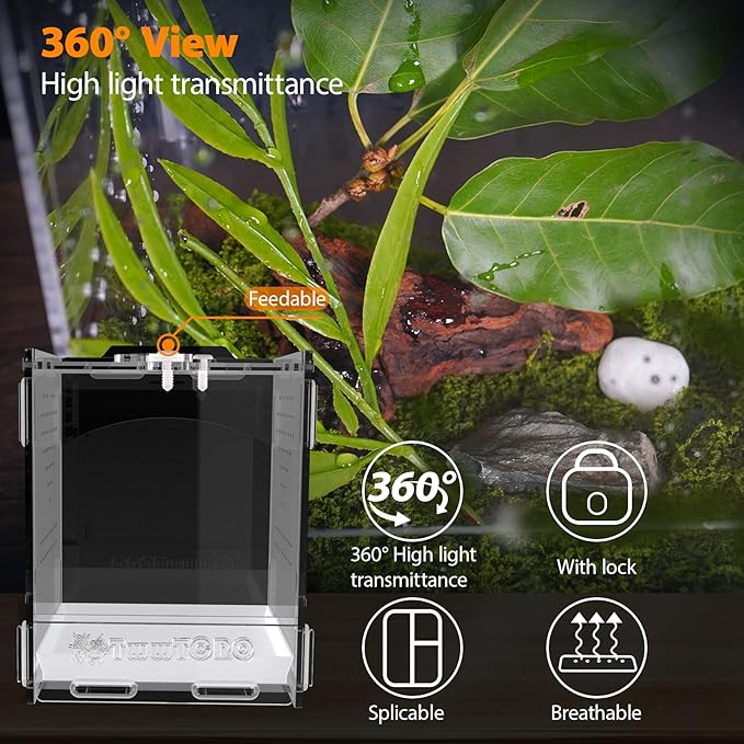 Jumping Spider Enclosure, Acrylic Insect Terrarium, Praying Mantis Habitat, Bug Enclosure, Arboreal Tarantula Enclosure Kit, Reptile Cage, Scorpion Lizard Tank