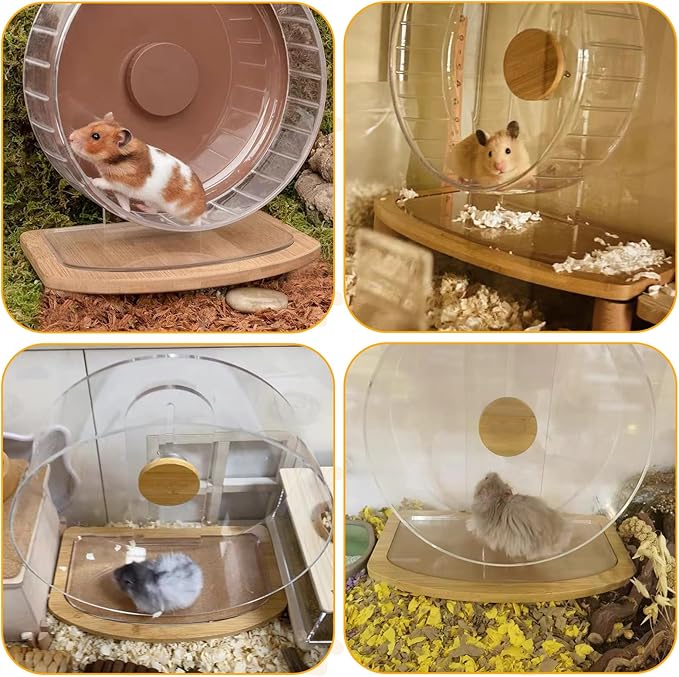 Hamster Wheel Platform, Hamsters Wheel Platform Compatible with Niteangel Medium Hamsters Running Wheels Featuring Raised Edges for Enhanced Stability