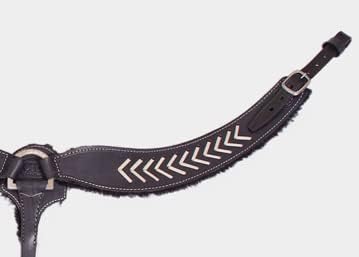Western Horse Breast Collar - Hand-Tooled Leather Tack for Barrel Racing, Roping & Trail Riding - Durable Adjustable Fit - Rodeo & Show-Quality Equestrian Gear