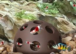 Ceramic Shelters, 4 pcs, Fish Tank Accessories Cave Décor, Small Fish House, Aquarium Hideout, Swim Holes Aquatic, Aquarium Cave for Freshwater and Saltwater Fish Tank (hemispherical)