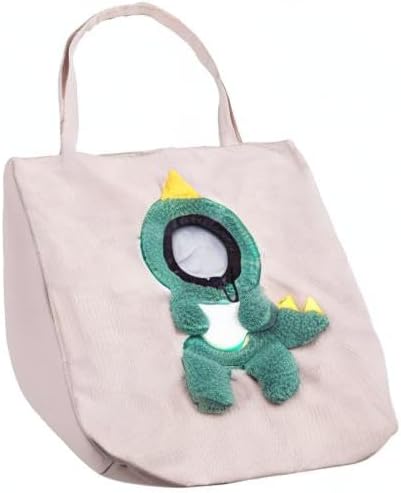 Pet Canvas Shoulder Carrying Bag, Cute Dinosaur Shaped Cat Carrier, S Size Portable Kitten & Puppy Tote, Cozy Carriers for Small Dogs, Cats, and Pets, Handbag for Outdoor, Shopping, and Camping