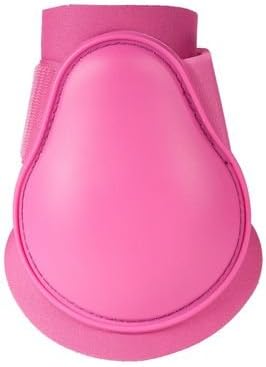 HORZE Chicago Fetlock Rear Boots | Lightweight, Adjustable, Jumping Horse Boots (Pair) - Lady Light Pink - Pony