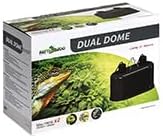 REPTI ZOO Nano Combo Dual Reptile Deep Dome Lamp Fixture for Reptile Max 40 Watts Max Bulb Height 4 inch Per Socket UVB Light Fixture Dual Lamp