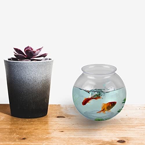 JoyServe 16 Oz Plastic Fish Bowl (12 Pack) 4 Inch Heavy Duty Plastic Ivy Bowls, for Candy, Carnival Games, Prizes, Centerpieces and Party Decoration Supplies, BPA-Free