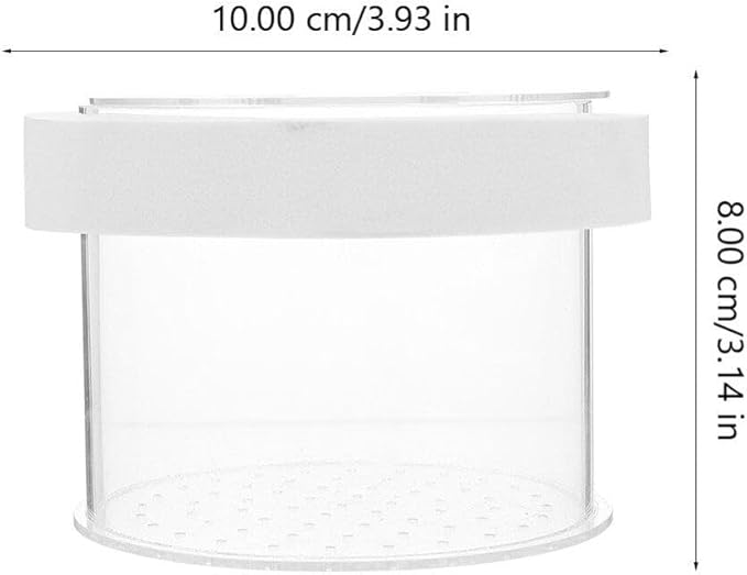 Floating Fish Breeding Box with Lid : Transparent Acrylic Guppy Breeder Box Fish Breeding Tanks for Clownfish Shrimp, 4.72X4.72X3.14in