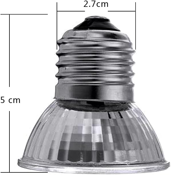UVA UVB Reptile Light Bulbs 4 Pack 50W,Basking Light Heat Lamp for Reptiles and Amphibian Tank Terrariums Cage for Turtle,Bearded Dragon, Works with Various Lamp Fixtures Come with UV Test Card