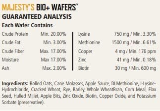 Majesty's Biotin Wafers - Superior Horse / Equine Hoof and Coat Support Supplement - Copper, Zinc, Lysine, Methionine - 30 Count (1 Month Supply)