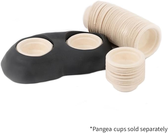 Pangea Ultimate Eco Dish, Crested Gecko Food and Water Bowl for Terrestrial Lizards, Durable Silicone Feeding Accessory for Reptile Terrariums 3.125in x 5.5in (Pink Marble)