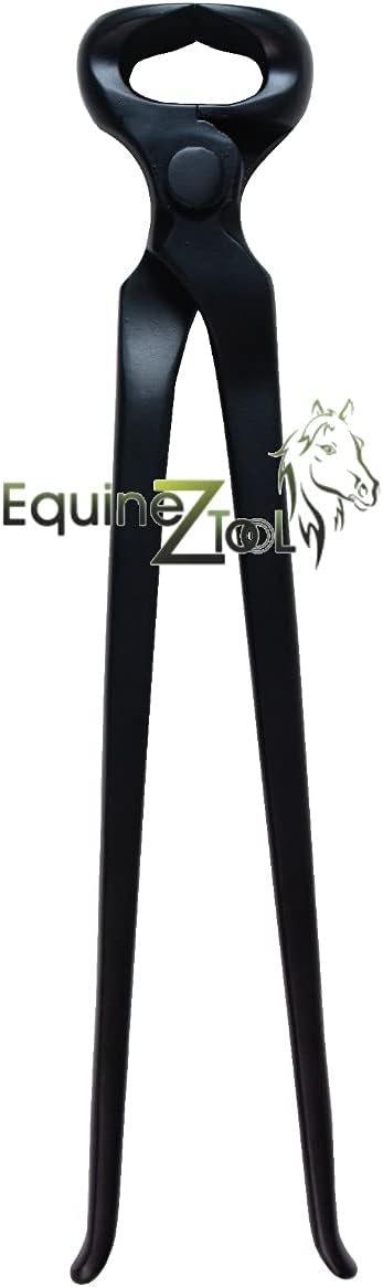 Hoof Nipper 12 Inch–Heavy-Duty Vanadium Steel Farrier Tool–Black Forged Track Veterinary Hoof Trimmer for Horses,Goats & Livestock–Precision Sharp Jaws for Clean Cuts–Professional Farrier Supplies