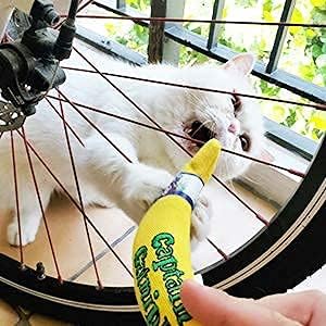 Captain Catnip Cat Banana Toy, Kitten Interactive Toy, Fun Playing Cat Toy, Filled with Organic Catnip for Indoor Cats
